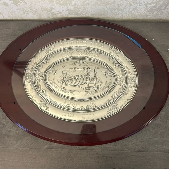 Vintage Shabbat Masorett Challah / Wood and Silver